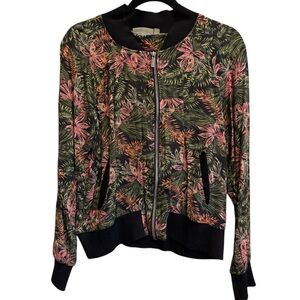 RD Style Tropical Print Bomber Jacket sz SP